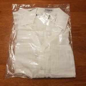 NWT - Express Slim Fit Portofino Shirt White - XXS